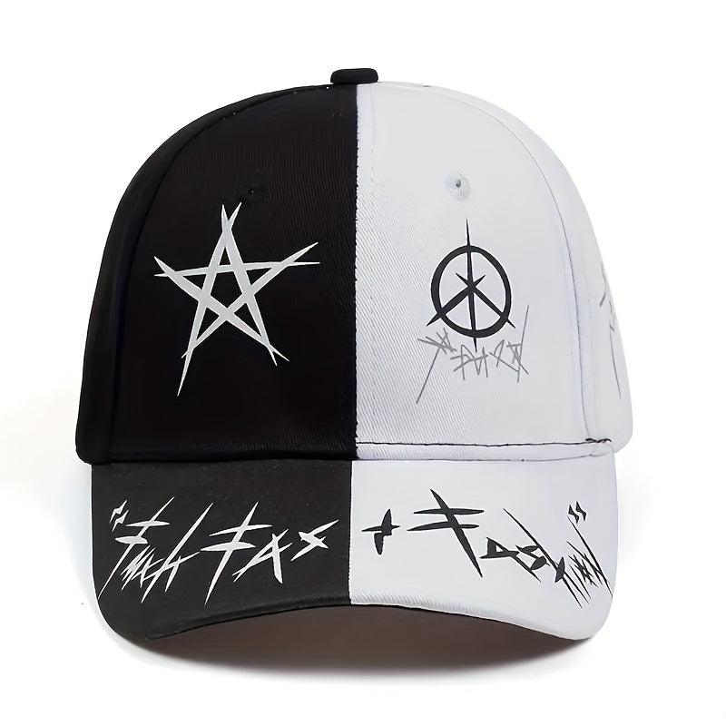 Pentagram Graffiti Baseball Cap Hip Hop Block Cotton Dad Hats