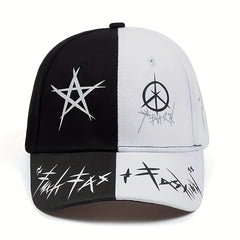 Pentagram Graffiti Baseball Cap Hip Hop Block Cotton Dad Hats