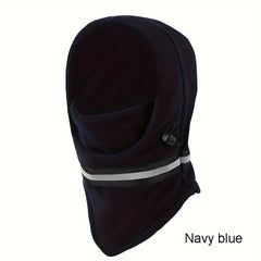 Adjustable Hood Balaclava With Reflective Striped Windproof UV Protection