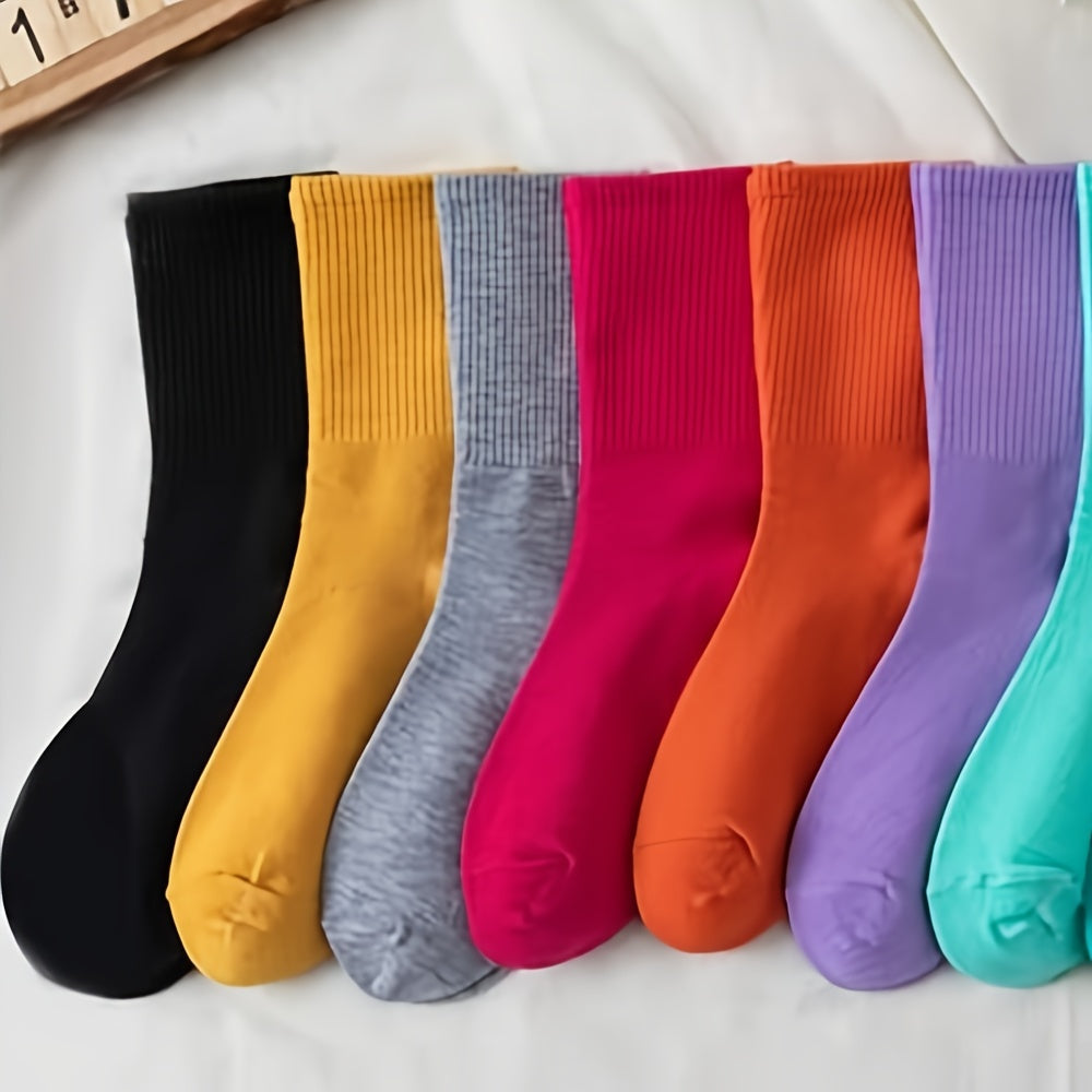 10 Pairs Mixed Socks Women's Mid Tube Stockings Soft & Comfy for Hosiery