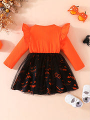 Halloween Baby's Cartoon Print Dress
