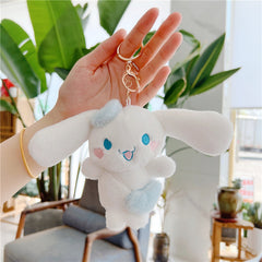 Mini Rabbit Plush Keychain Soft Cotton Key Chain Trinket Bag Accessories