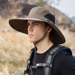 Breathable Mesh Sides Bucket Hat with Chin Strap