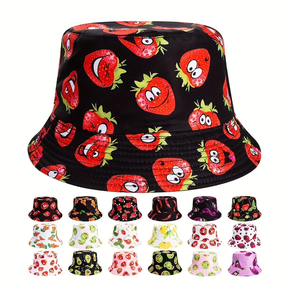 Fruit Pattern Fisherman Hat Summer Sun Protection Hat