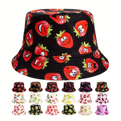Fruit Pattern Fisherman Hat Summer Sun Protection Hat
