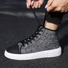 Men's High Top Canvas Sneakers Comfy Sports Shoes