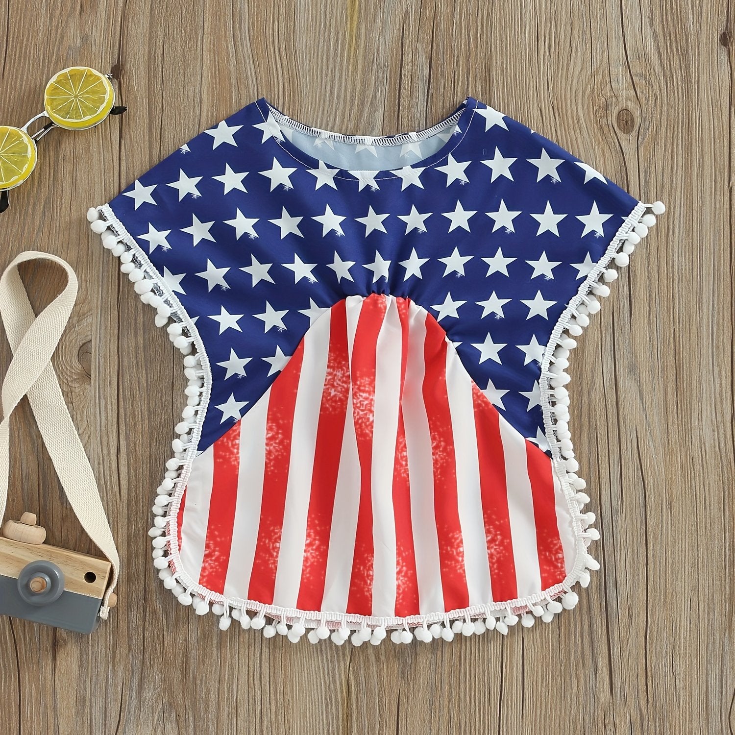 Baby Girls Star Pattern & Striped Swimsuit for Summer Beach Vacation
