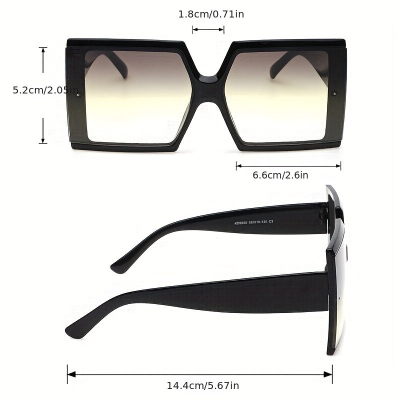 Men's Large Square Frame Sunglasses