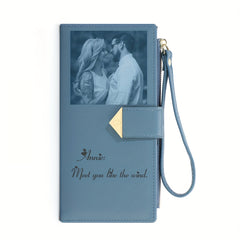 Custom Photo & Text Women's Wallet - Spacious Clutch Bag