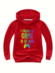 PAUSED MY GAME TO BE HERE Hooded Sweatshirt