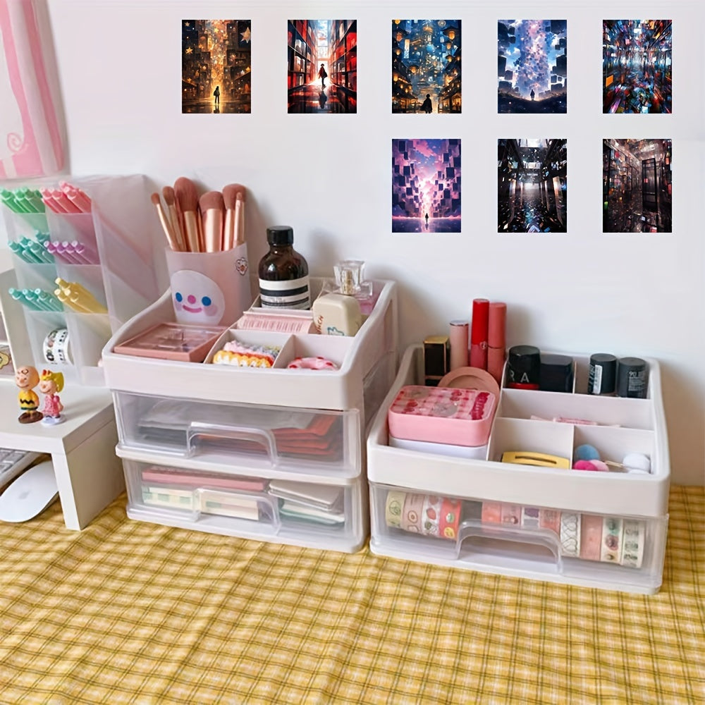 60pcs Dream Space Series Graffiti Stickers Water Cup Decoration DIY Sticker Pack