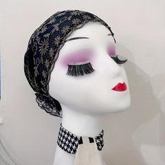 Lace Embroidery Turban Cap Vintage Beanie Women Ramadan Hijab Chemo Hats