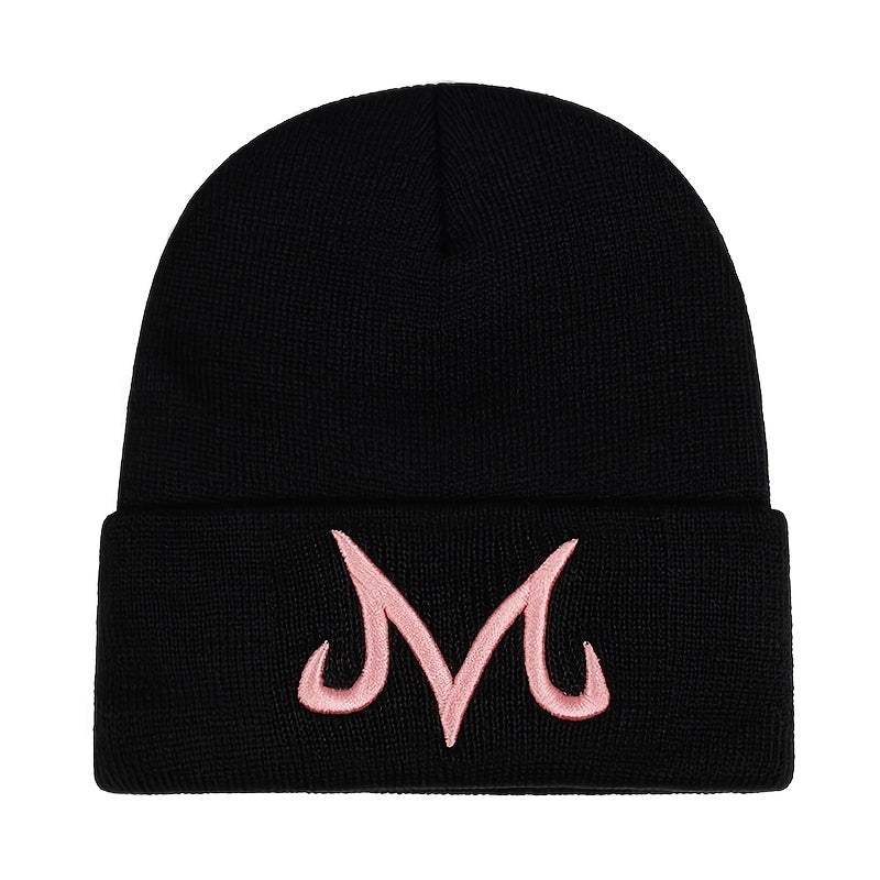 M Letter Men's Knitted Hat Warm Winter Hat