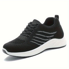 Breathable Heighten Woven Running Shoes Lightweight Thick Bottom