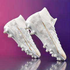 Men's Geometric Lace-up Soccer Cleats Outdoor Sneakers