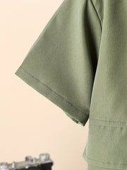 Boys Short Sleeve Shirt & Cargo Shorts Summer Outfit