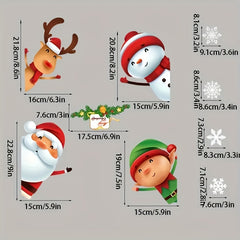 80pcs Christmas Snowflake Window Clings Stickers Xmas Decorations