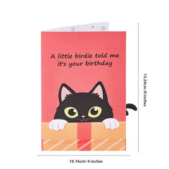 Funny Cat Birthday Card Pop Up Greeting Card For Friends Parents Siblings