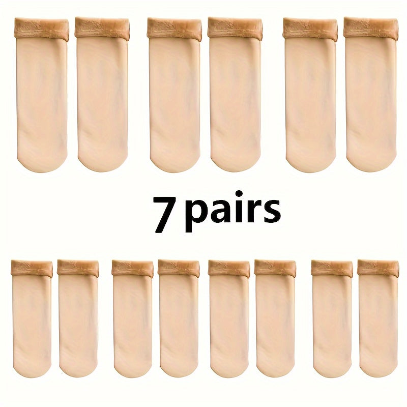 Plush Lined Crew Socks Unisex Warm Hosiery