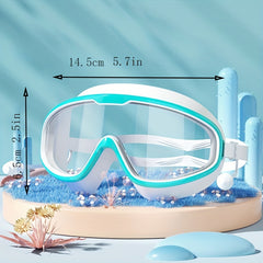 Professional Swimming Waterproof Silicone Goggles Anti Fog Uv with Cap