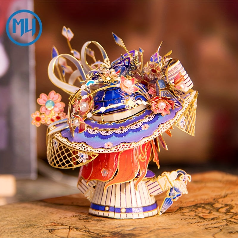 MU Rose Cat Metal Assembled Model DIY Puzzle Gift Decoration
