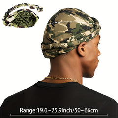 Men's Stretch Print Braid Turban Cap