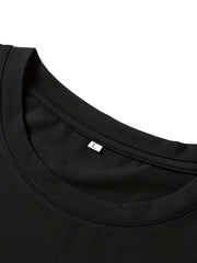Men's Cartoon Hip Pop Print T-shirt Active Casual Crew Neck Tee