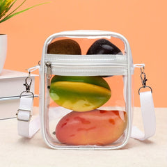 Girls One Shoulder Transparent Crossbody Portable Waterproof Shopping Bag