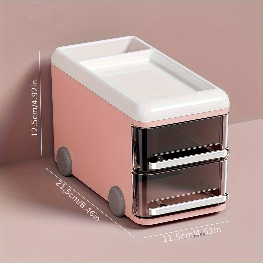 Double Layer Bus Pen Holder Stationery Box
