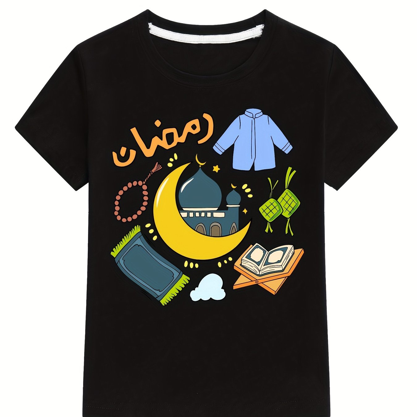 Kids Graphic Print Cotton T Shirt Summer Top Boys Girls