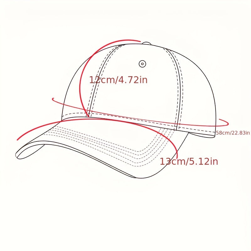 Letter Embroidery Classic Baseball Cap Unisex Adjustable Sun Hat