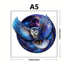 Window Owl Special Shaped Wooden Puzzle for Seniors
