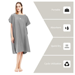 Mutao Changing Robe Towel Poncho for Surfing Swimming Wetsuit Changing