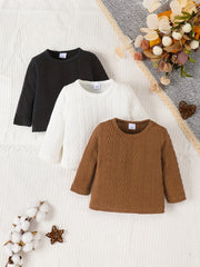 Knitted Bottoming Sweatshirts Set for Newborns