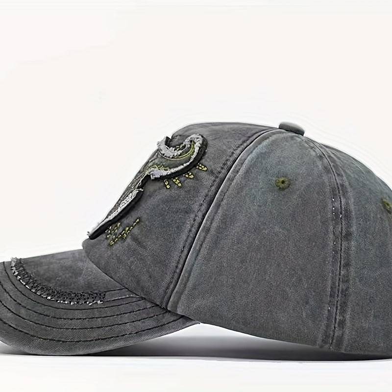 Bull Head Embroidery Baseball Cap Retro Sun Hat