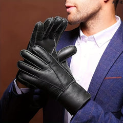 Warm Sheepskin Gloves Men Women Sports Riding Hand Wool Gloves