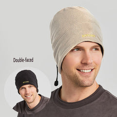 Men's Double Bread Cap with Fleece Scarf