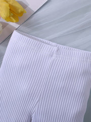 3pcs Baby Girls Gray 3 Stripe Cotton Pants Combo Outfit