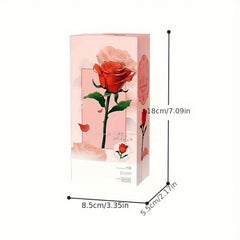 DIY Building Blocks Rose Flower Desktop Decoration ABS Material