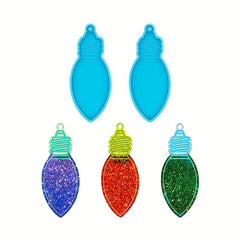 Christmas Light Bulb Ornament Silicone Mold DIY Keychain Pendant Tag