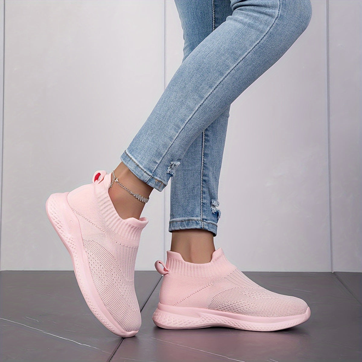Girl's Comfy Non Slip Sock Shoes - Breathable Sneakers