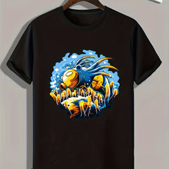 Creative Cartoon Print Men's Graphic T shirt Casual Comfy Tees For Summer