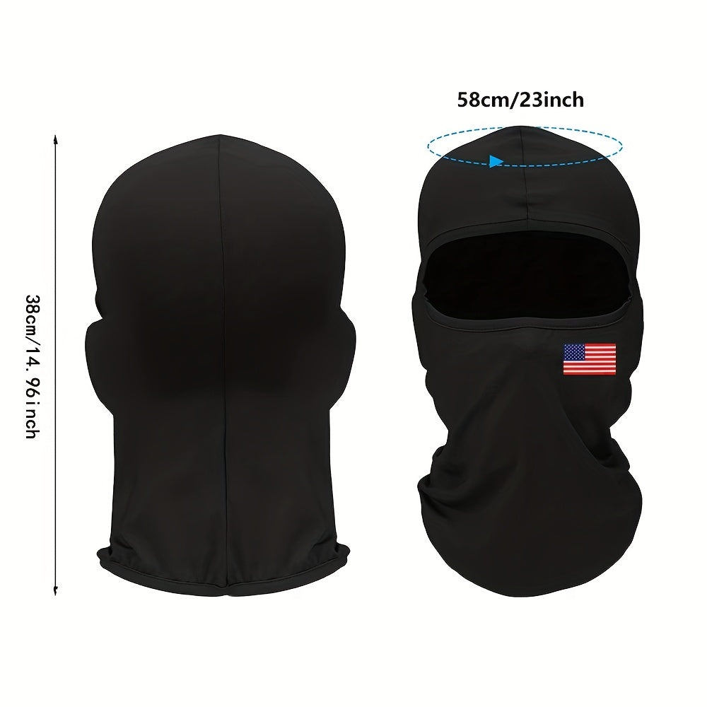 American Flag Print Mask Hood Balaclava Hat Windproof Sun Hat