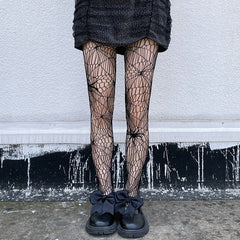 Spider Pattern Fishnet Stockings Tights