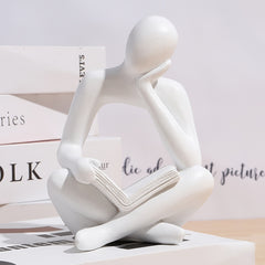 Abstract Character Reading Book Art Decoration