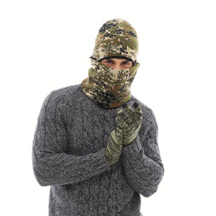 Camouflage Winter Beanie Gloves Neck Warmer Set