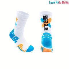 Breathable Basketball Socks for Kids Size 25-31.09 Meters Shoes