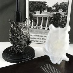 3D Owl Silicone Mold Large Animals Statue Epoxy Mould