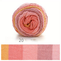 6-Pack Rainbow Milky Yarn, 5 Ply - for Knitting & Crocheting DIY Projects