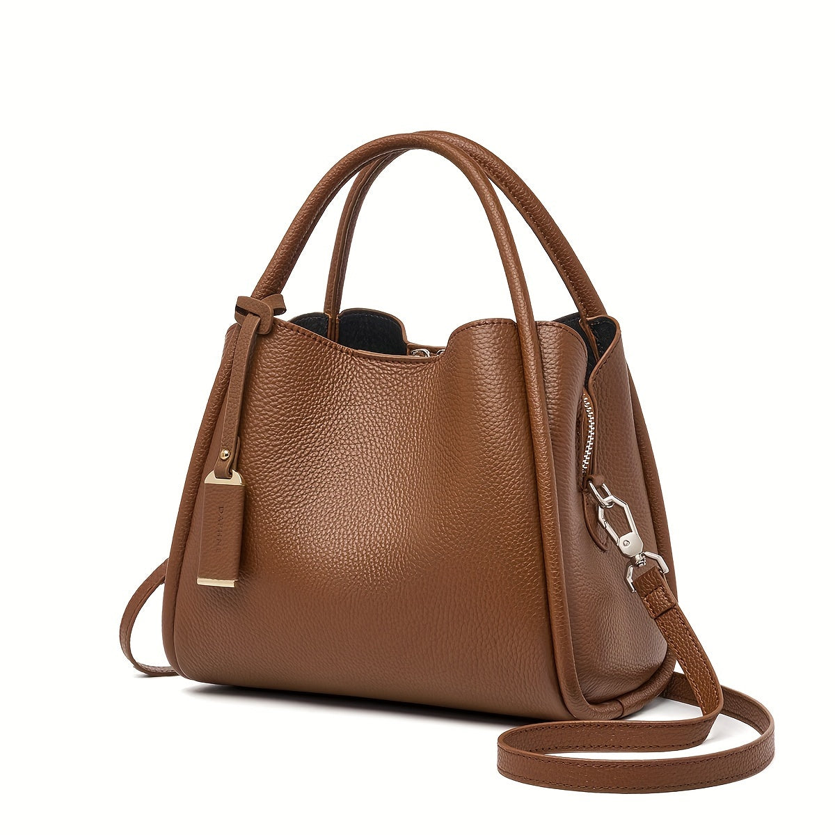 ZOOLER Women's Leather Bucket Shoulder Bag Brown Handbag